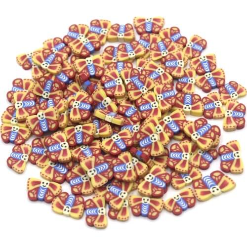 100g/Lot 1cm Adorable Bee Polymer Soft Clay Slices Insects Sprinkles for DIY Crafts Filling Accessories