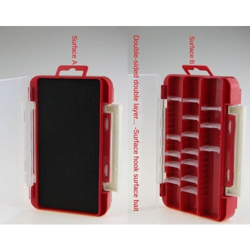 Spot Goods Cross-Border Double-Sided Lure Box Jig Hook Box Soft Bait Box Meiho Size Accessory Box Fishing Tackle Box