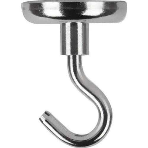 5pcs Magnetic Hooks Powerful Hook Stainless Steel Magnet Holder 10kg Suction Wall Hook Holder Support Hardware Magnetic Tool