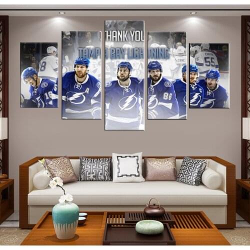 5 Piece Canvas Painting Ice Hockey Team Poster Modern Decorative Paintings on Canvas Wall Art for Home Decorations Wall Decor
