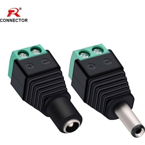 8pcs 2.1x5.5mm DC Power Cable Jack Plug Balun Terminals Connector, Led Strip CCTV Camera Use 12V, DC plug CCTV Camera