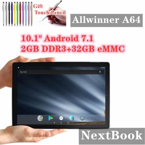 828 Big Sale 10.1 inch Android 7.1.1 Allwinner A64 Tablets 5000MAh Quad Core 2+32GB 1280 x 800 FUll HD IPS No Camera