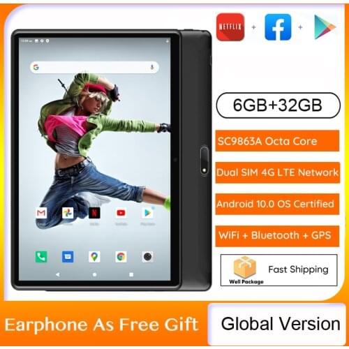 BEESITTO Original Android Tablets 10.1 Octa Core 6GB RAM 32GB ROM Wifi Android 9.0 PAD 1280*800 IPS Type-C USB 10 inch Tablets