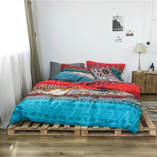 Bohemian Cotton 3d Comforter Bedding Sets Luxury Boho Duvet Cover Set Pillowcase Queen King Size Bedlinen Bedspread