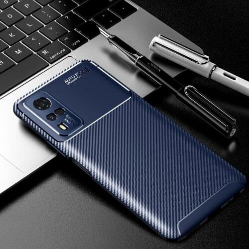 For VIVO Y31 2021 Case V2036 Soft Silicon Cover Carbon Fiber TPU Shockproof Case For vivo Y31 Y 31 vivoY31 2021 6.58" funda capa