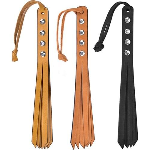 Horse Leather Whip Crop Flogger Handmade Genuine Leather Whip Horse Bull Sturdy Training Cow Hide