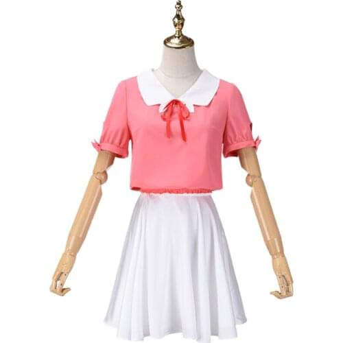 Anime Rent A Girlfriend Mizuhara Chizuru Cosplay Costume Women Girls Chiffon Blouse+Skirt Sets Wigs Halloween Costumes C78K185