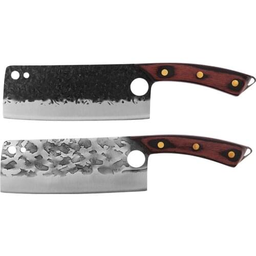 7.5'' Forged Cleaver knife Kitchen Knife Stainless Steel Razor Sharp Slicing Knife Chopping Knife Wood Handle Chinese butcher