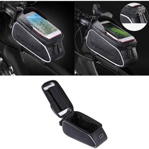Bike Phone Bag Bicycle Front Frame Bag Waterproof Top Tube Cycling Phone Case Touch Screen Cellphone Case Holder Accessories