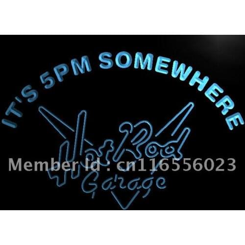 LA500- Its 5 pm Somewhere Hot Rod Garage Neon Sign home decor crafts
