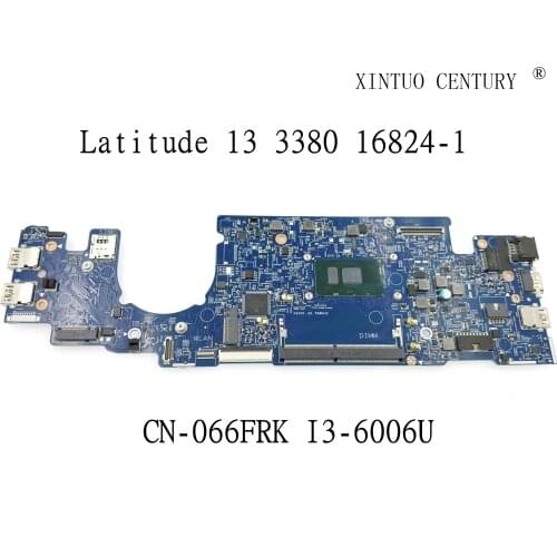 Laptop Mainboard CN-066FRK 66FRK 066FRK For Dell Latitude 13 3380 Motherboard System Board 2GHz i3 CPU Tested Working