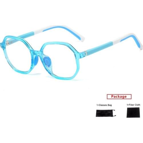 Mimiyou Anti-blue Light Polygon Children Glasses Frame For Child Girls Boys Optical Eyewear Frame Clear UV400 Brand Designer