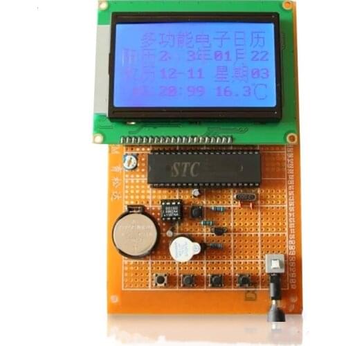 Multifunctional perpetual calendar digital clock diy kit based on 51 single chip microcomputer design electronic diy parts