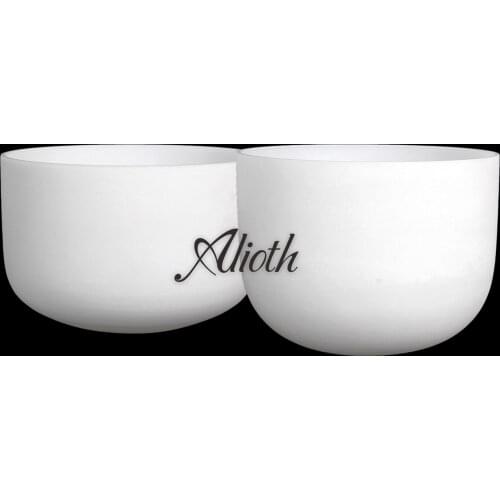 12/14 Inch 2 PCs White Crystal Singing Bowl Set for Chakra Balancing/Yoga/Meditation/Sound Therapy