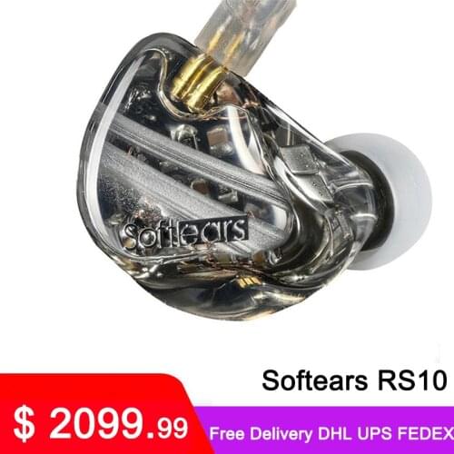 Softears RS10 10BA Balanced Armature In-ear Monitor Earphone IEM Reference Sound Series with 2 Pin 0.78mm Headset Earbuds