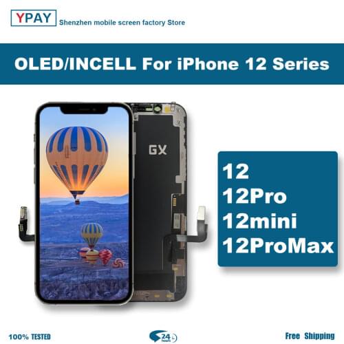 JK RJ incell series For iPhone 12PRO 12PROMAX 12mini LCD Display Touch Screen Digitizer Assembly No Dead Pixel Replacement Parts