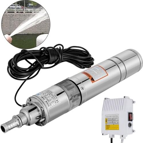VEVOR 4 Inch 370KW Deep Well Pump 1200L/H Submersible Pump + 10M Cable + Contrl Box for Garden Home Agricultural Irrigation