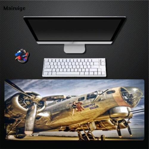 Mairuige Hot Retro Metal Airplane Rat Pad Computer Player Game Accessories Mouse Pad Natural Rubber Non-slip Waterproof Pad