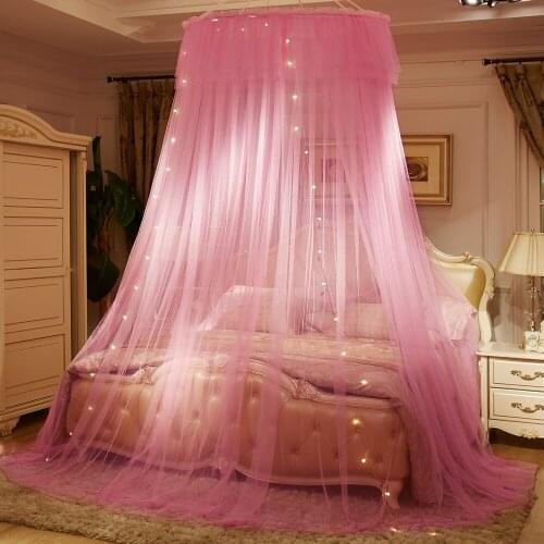 Princess Mosquito Net For Girls Romantic Mosquito Net Hung Dome Bedding Thicken Yarn Bed Valance Anti-Mosquito Decor Bed Cover