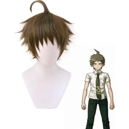 Super Dangan Ronpa 2 Danganronpa Hajime Hinata Wig Heat Resistant Synthetic Hair Pelucas Anime Costume Cosplay Wig