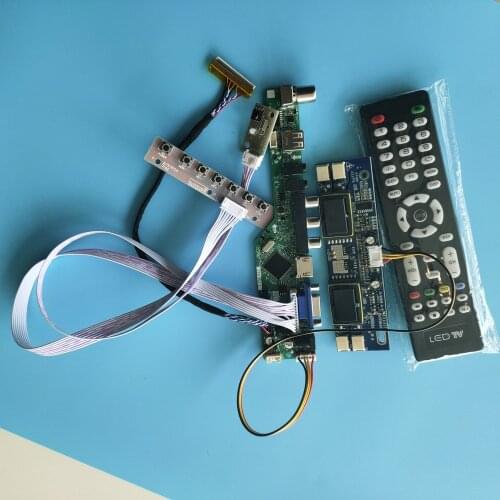 TV56 AV for LM170E01 LCD HDMI 4 lamps kit 1280×1024 17" Controller Driver Board USB Module VGA screen TV 30pin monitor