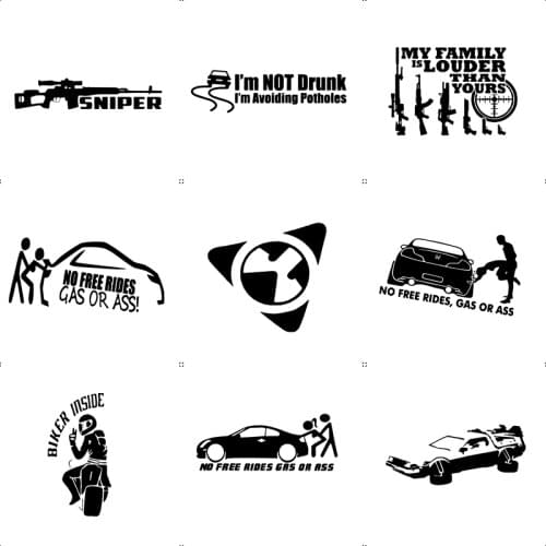 Creative Hit Upon No Free Rides GAS OR ASS Car Sticker Funny Vinyl Decals Auto Stickers Window Bumper Body
