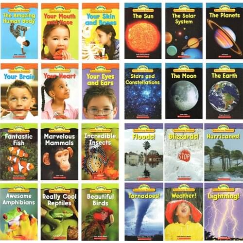 English Science 24 Books Scholastic Science Vocabulary Readers Educational Toys Montessori English Books for Children Reading