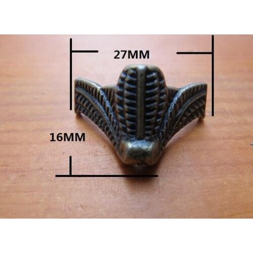 Corner Brackets Antique furniture box foot 27MM*16MM alloy four corners decorative foot