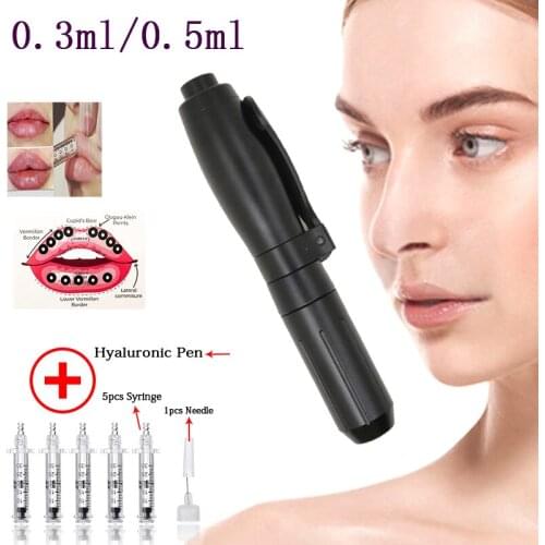 0.5ML 0.3ML Hyaluron Pen Hyaluronic Acid pen lip Injection Atomizer Gun Wrinkle Removal Lifting Lip Filler injector Non Invasive