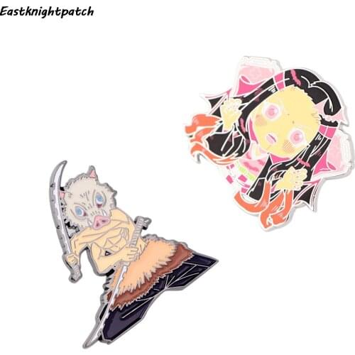 12pcs/lot E3264 Cartoon Cute Enamel Pins For Backpack Brooch Personality Anime Collar Pin Accessories Gift