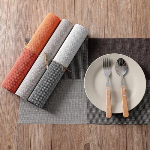 45*30CM Vogue Placemats Kitchen Dinning Table Place Mats pvc Non-slip Dish Bowl Placement Heat Stain Resistant home Decorative