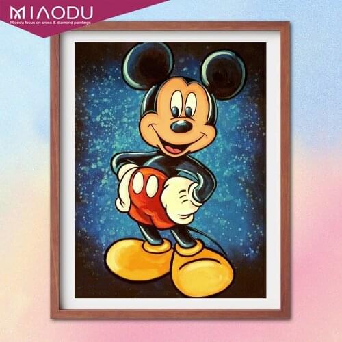 Disney Cartoon Mickey Mouse 5D Diamond Painting Cross Stitch Kits Embroidery Mosaic Partially Square Rhinestone Home Decor Gifts