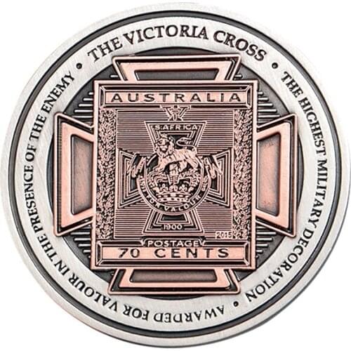 Antique Military Souvenir Challenge Coin with Dual Plating