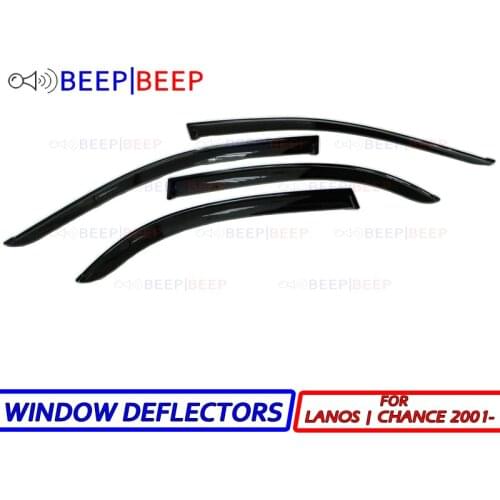 For Chevrolet Lanos / ZAZ Sens 2001- car window deflectors wind sun guard rain vent visor cover car styling accessories