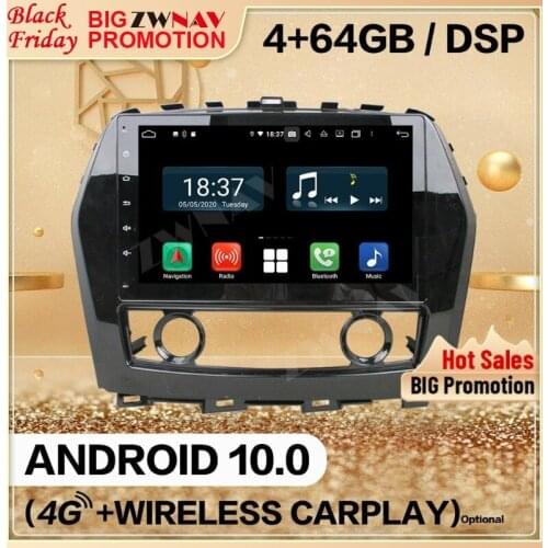 4G+128GB Carplay Dounle Din For Nissan Maxima 2015 2016 Android 10.0 Multimedia Player Screen Car Audio Radio GPS Navi Head Unit