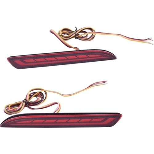 Car Reflector Dynamic Flowing Tail Rear Bumper Light with Turn Signal for Honda Odyssey 2015 2016 2017 2018 2019