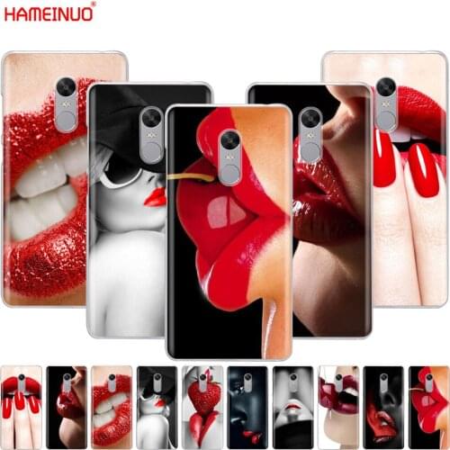 HAMEINUO Red Sexy Lips girl Luxury Korea Monroe phone Case for Xiaomi redmi 5 4 1 1s 2 3 3s pro PLUS redmi note 4 4X 4A 5A