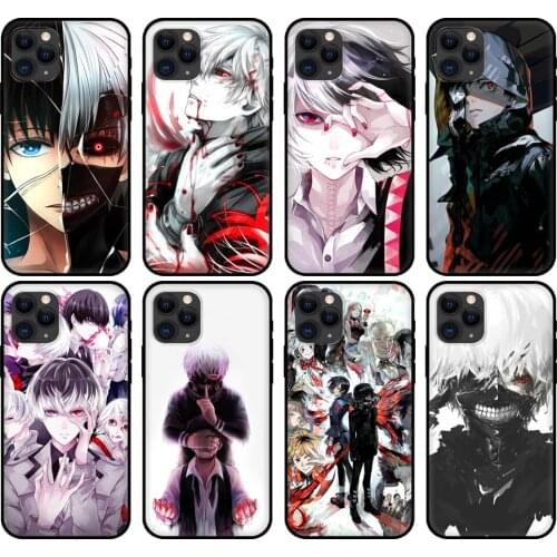Black tpu case for iphone 5 5s se 2020 6 6s 7 8 plus x 10 XR XS 11 12 mini pro MAX back cover Tokyo Ghoul anime