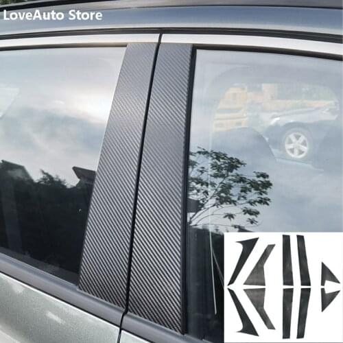 For Hyundai Tucson NX4 2021 2022 Car Window Central Column A B C D Pillar Cover Trim Carbon Fiber Sticker Exterior Frame
