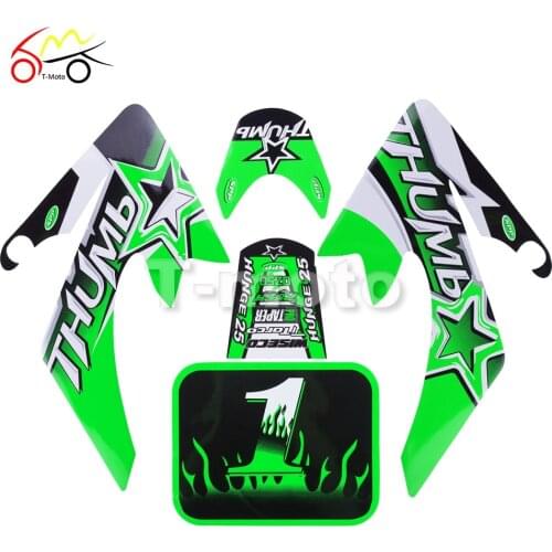 Red Blue Yellow Green Motorcycle Decal Sticker for CRF 50cc Pit Dirt Bike Decals Moto X Baja
