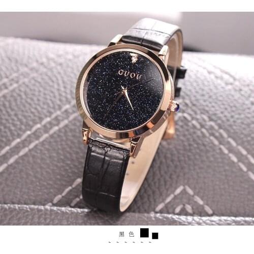 Fashion Brand Guou Quartz Watch Men Woman Unisex Waterproof Casual Clocks Genuine Leather Relogio Masculino Role Luxury Watches
