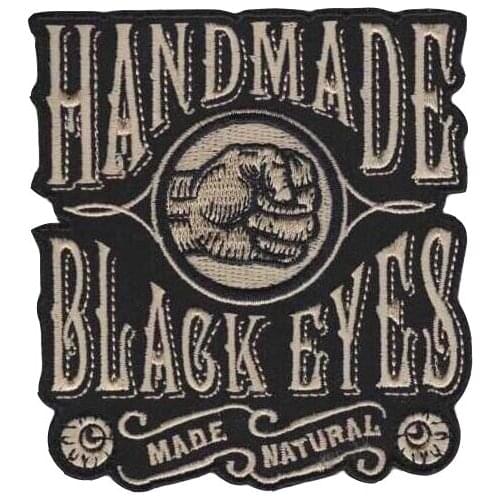 Kustom Kreeps Handmade Black Eyes Iron On Patch Punk Rockabilly Embroidered
