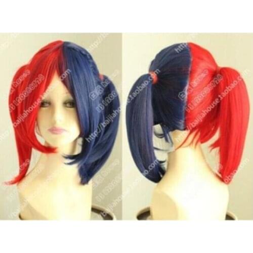 Wig Danganronpa Dangan-Ronpa Junko Enoshima Cosplay Wigs with ponytails Hair wig