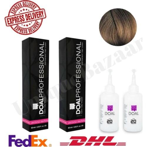 Professional Hair Color Set of Color Options 2 x 60 ml + Professional Oxidant 6% 2 x 20 Vol 60 ml FAST DELIVERY