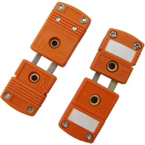 Mini N Thermocouple Connector Orange Color Flat pin Male and Female Similar to OMEGA
