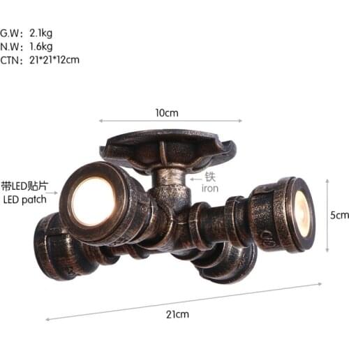 Retro Ceiling Light American Country Simple Lighting Decoration Indoor Lighting Iron Art Industrial Wind Bedroom/Living Room