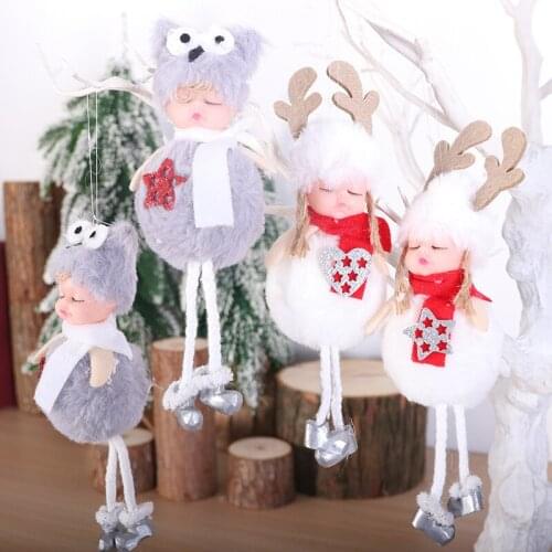Christmas Decoration Angel Ornaments Christmas Tree Decoration Plush doll Pendant Navidad 2021 Christmas Decorations For Home