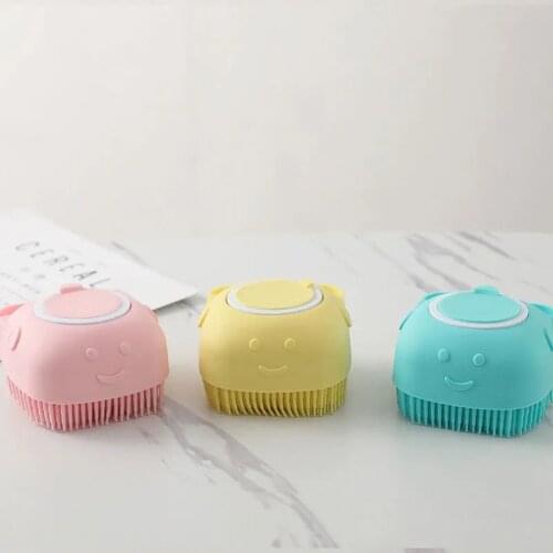 Pet Dog Shampoo Massager Brush Cat Massage Comb Grooming Scrubber Shower Brush for Bathing Hair Soft Clean Silicone Brushes
