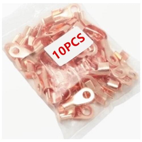 10pcs/lot OT-10A 30A 50A 60A 80A 100A 150A 200A Dia Copper Circular Splice Terminal Wire Naked Connector Copper parts