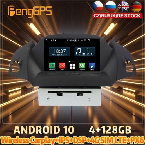 128G Android10 PX6 DSP For Ford KUGA 2013 2018 Car DVD GPS Navigation Auto Radio Stereo Video Multifunction CarPlay HeadUnit